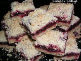 Cranberry filled shortbread bars