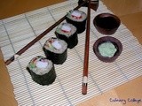 Sushi rolls with crab & brown rice