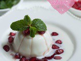 Cardamom panacotta with pomegranate reduction