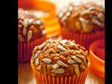 Carrot muffins with sunflower seeds