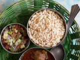 Mudhi mansa - Puffed Rice with Goat Meat Curry