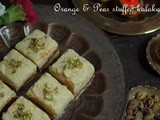 Orange & Pear stuffed kalakand