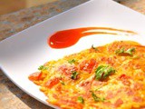 Besan ka Chilla or Vegetarian Omlette