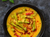 Lau er Data diye Motor Daal | Yellow Split Pea Lentil with Bottle Gourd Stem