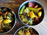 Pui Shaker Chorchori Macher matha die (Malabar Spinach Medley with Fish head)