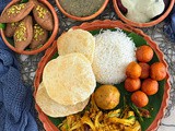 A bengali themed vegetarian platter