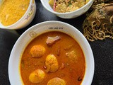 Bengali style duck egg potato curry