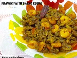 Chichinge chingri / prawns with snake gourd