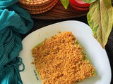Coconut jaggery green pea rice snack