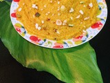 Fresh orange juice & semolina halwa