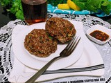 Garlic tempered fresh herbs & mushroom stuffed rice ball