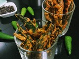 Kurmurey bhindi in a spicy sesame seed & rice flour batter