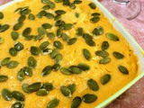 Mango ice-cream with pumpkin seed