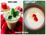 Mint lassi n sweet lassi..... yogurt drink