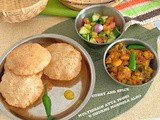 Multigrain atta poori o shukno moshola aloo