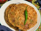 Onion coriander chilli stuffed flatbread