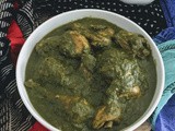 Palong dhonepata murgi [chicken with spinach & coriander]