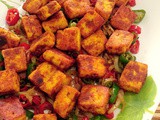 Pan fried spicy paneer