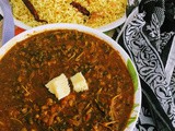 Pea sprouts green moong dal & coconut peanut rice