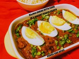 Rajma curry with eggs in a yogurt based gravy