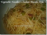 Vegetables Noodles with Indian Masala