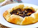 Blackberry galette with mascarpone and orange marmalade