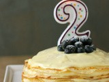 Commemorating year two: meyer lemon curd crepe cake
