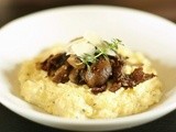 Creamy herbed polenta with mushroom ragout