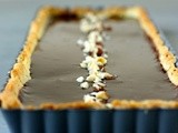 Hazelnut frangipane and nutella-dark chocolate ganache tart