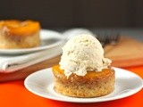 Individual peach upside down cakes