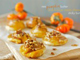 Mini pumpkin butter and orange cream cheese sticky buns