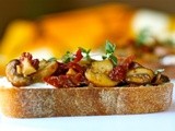 Mushroom and sun-dried tomato bruschetta