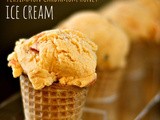 Persimmon cardamom honey ice cream
