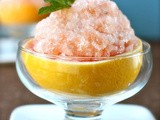 Pink grapefruit granita