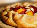 Plum and peach galette