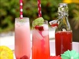 Raspberry-basil italian cream soda