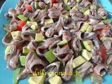 Alici marinate al pompelmo rosa con cetrioli snack e avocado