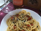 Bucatini, vongole veraci e tardivo