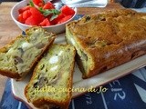 Cake salato con melanzane, pesto e feta