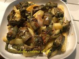 Carciofi e patate arrosto