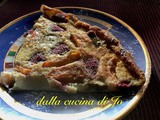 Clafoutis di albicocche e lamponi