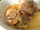 Coniglio disossato ripieno di carciofi