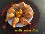 Croissant di brisée, cotto e cheddar