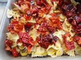 Farfalle con verdure fritte e peperoni cruschi