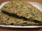 Frittata con tarassàco e salame