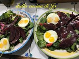 Insalata di aprile, con uova di quaglia, bresaola e