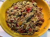 Insalata di orzo ai pomodori arcobaleno