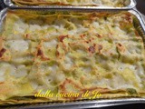 Lasagne con pesto di asparagi e lattuga gentile