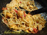 Linguine con pesce spada e coralli di capesante