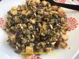 Melanzane in padella con pane tostato
